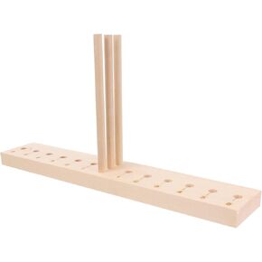 Angoily Wooden Wreath Making Tool Durable Bowknot Maker with Base Rods for DIY Holiday Decorations Lightweight Craft Tool for Easy Bow Creation