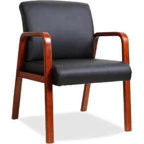 Lorell Guest Chair, Black/Espresso