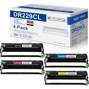 DR229CL Drum Unit 4-Pack Replacement for Brother DR229 TN229 DR-229CL Drum Unit Works with MFC-L3780CDW MFC-L3720CDW HL-L3220CDW HL-L3280CDW Printer (Not Toner)