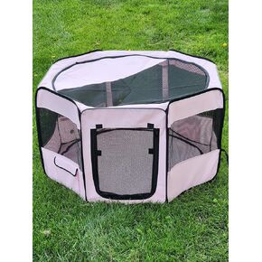 Portable Pet Playpen 45 * 45 * 22 "Premium حجم جرو كبير الحجم - الأفضل للكلاب والقطط الصغيرة والمتوسطة - تصميم بسيط قابل للطي لسهولة التخزين in Kuwait