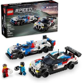 سيارات سباق Lego Speed ​​Bmw M4 GT3 و BMW M Hybrid V8 ، لعبة BMW للأطفال مع نموذجين قابلتين للبناء ودائلين من أزياء سائق ، فكرة هدية عيد ميلاد السيارات للبنين والبنات الذين تتراوح أعمارهم بين 9 وما فوق ، 76922 ، 76922