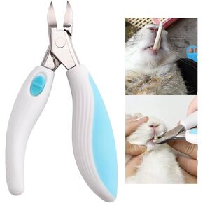 Rabbit Teeth Cutter,Premium Stainless Steel Bunny Tooth Nipper Teeth,5.3inch Tooth Cutter Scissor Sharp and Fast, Safe for Rabbits,for Guinea Pig Chinchilla Bunny Other Small Animals.(Blue)