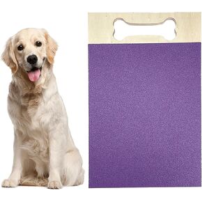Dog Nail Scratch Board, Double Side File Scratch Board for Dogs Paw, Two Sided Grit Pad, 15.7in x 8.8in, Fun Nail Care (Purple)