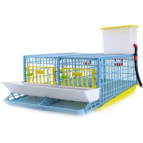 Quail Breeding Cage Indoor: 2 Section Quail Coop, Quail Pens Easy Clean, Rust-Free, Easy Egg Collection (2024 Upgrades: Longer Waste Trays, Removable Middle Walls) Cimuka by Hatching Time