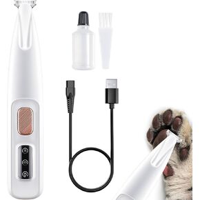 الكلب Paw Grooming Clippers - Cordless Electric PET طقم حلاقة الشعر سهلة الشعر مع ضوء LED - قابلة لإعادة الشحن منخفضة الضوضاء حلاقة الكليب أداة للكلاب جرو القطط