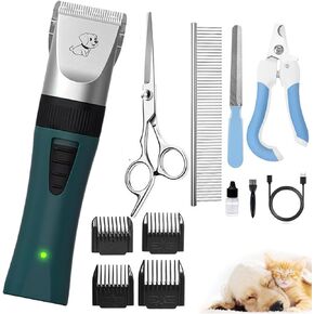كليبرز الكلب لإعداد ضوضاء منخفضة ، قابلة لإعادة الشحن ، اللاسلكي ، yspetclp pet sling للشعر المتساقط للحيوانات الهادئة للحيوانات الحيوانات الأليفة المعاطف السميكة ، مناسبة للكلاب والقطط والأرانب والحيوانات الأليفة الأخرى