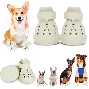 Dog Shoes for Medium Large Size, Breathable Dog Shoe for Hot Pavement, Dog Booties and Paw Protectors, Non-Slip Waterproof Dog Sandals Boots with Reflective for Rain, Summer, Hiking, Snow (Size 5)