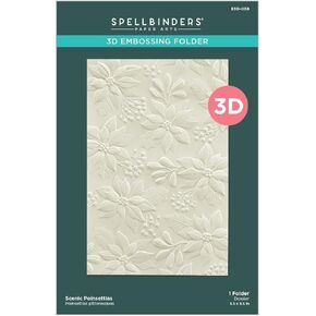 Scenic Poinsettias 3D Embossing Folder