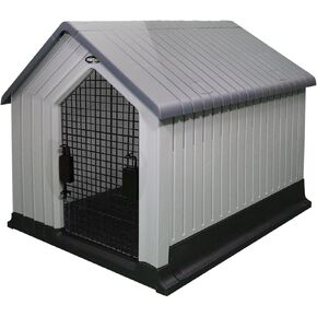 Durable Waterproof Plastic Dog House for Small to Large Sized Dogs, Indoor Outdoor Use Doghouse - Comfortable Retreat for Your Pet (Large)