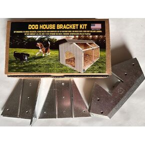 Dog House. DIY Build Your Own Dog House with Our Unique Bracket Kit. Includes Brackets & Complete Set of Plans. Made in The USA. No Angled Cuts.Lumber not Included