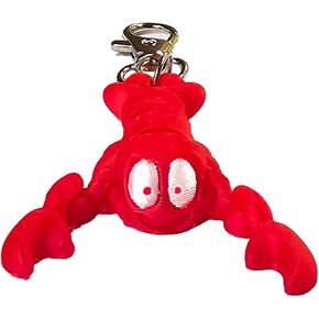 Lobster Collar Charm Zipper Pull Charm Yazzle Dazzle Red and White Silk Handmade Handcrafted Ocean Sea Seafood