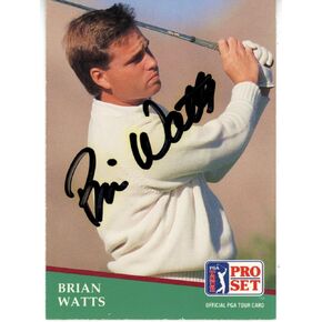 Brian Watts تم توقيعه 1991 Pro Set #135 بطاقة تداول Beckett