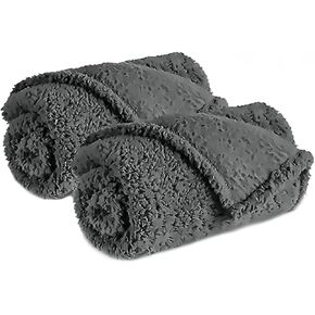 2Pcs Pet Blanket Soft and Warm Cat Quilt Dog Sleeping Mat Comfortable Pet Supplies for Cats and Dogs Grey for Cozy Naps and Protection from Pet Hair