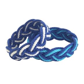 Striped Sailor Knot Bracelet in Summer Blues