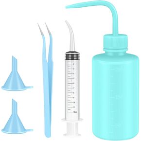 Finetoknow 10 Pcs Snow Globe Tumbler Supplies, Snowglobe Tumbler Kit DIY Tool Set Gift for Making Glitter Snow Globe Cup (Pink+Blue)