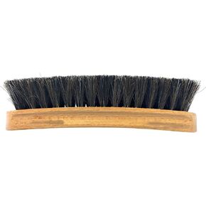 Shoe & Boot Shine Brush - 100% Horsehair - Cleaning Brush Great for Waxing, Polishing, Buffing Finished Leather