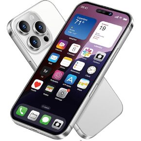 Dummy Fake Phone Model, Looks Like The Real Phone Compatible with Phone 16 Pro Max, for Cell Phone Store Display or Send a Toy Phone for Kids (Silver)