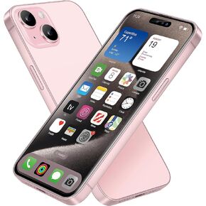 Dummy Fake Phone Model, Looks Like Real Phone Dummy Compatible with Phone 15, Prank Stuff Decoy Pear Non-Working Toy Phone 15 for Kids (Pink)