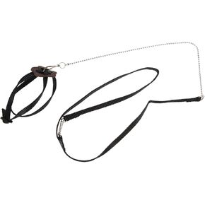 TOYANDONA Adjustable Turtle Leash for Reptiles S Black Faux Traction Rope for Turtle and Lizard Training Easy to Use with Finger Loop