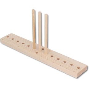 Wooden Bow Maker Adjustment Pins Lightweight Oak Bow Making Tool with 3 Long Stick DIY Crafts Christmas Party Decorations for Gift Wrapping