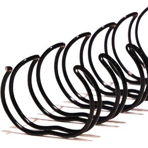 TruBind 6mm (1/4 in.) Double Loop Binding Spines | 11 in. Length for Letter Size or Smaller Projects | 2:1 Pitch | 30 Sheet Binding Capacity | White | 100 Pack