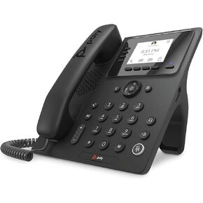 Poly CCX 350 Microsoft Teams-Integrated IP Desk Phone (Plantronics + Polycom) - Blocks Background Noise - Traditional Dial Pad Experience - Speakerphone Operation - Microsoft Teams Certified