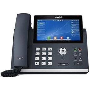 Yealink T48U Yealink Ultra-Elegant Touchscreen IP Phone, 16 Lines. 7-Inch Color Touch Screen Display. Dual USB Ports, Dual-Port Gigabit Ethernet, PoE, Power Adapter Not Included (SIP-T48U) (Renewed)