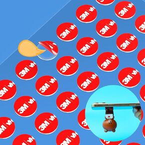 Made of 3M 0.6in Clear Poster Putty, Removable No Damage Double Sided Adhesive Dots, Waterproof Heat Resistant Mounting Putty Sticky Tack (60)
