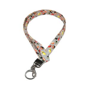 Sushi Lanyard for ID or Keys Fabric with Lobster Clip