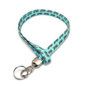 School Bus Lanyard for ID or Keys Fabric with Clip
