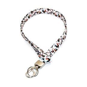 Farm Chickens Lanyard for ID or Keys Fabric with Clip