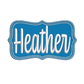 CUSTOM NAMES Stocking Name Tag Embroidered DIY Iron on Sew-on Decorative Patch Badge Emblem Appliques Christmas Holiday Season Series (5" Wx 2.8"T, Medium, Blue)
