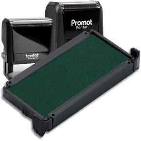 Promot P4-1847, Trodat 4912 Replacement Ink Pad - Replacement Ink for Self Inking Stamp, Color Impression Ink Pad Refill, Self Ink Stamps for Office, Professional & Business Stamping Supplies, Red