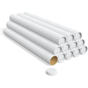 Staples 558421 3 بوصة × × 30 بوصة أنابيب بريدية بيضاء 12/كرتون (11627)