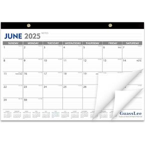 تقويم Desk Guasslee 2025-2026-19 تقويم سطح المكتب الشهري 17 "× 11.5" يمتد من يونيو 2025 ديسمبر. 2026 مع تواريخ جوليان لمكتب عائلة الطلاب ، تخطيط سهل التخطيط