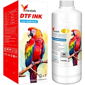 Low-Sediment DTF Ink 1500ML DTF Transfer Ink for PET Film Pigment Ink Refill for P600 P800 DX5 XP600 4720 i3200 i1600 5113. High Fluidity, Whiteness & Coverage, (250ml x 6, 2Wh+CMYK)