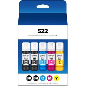 522 Ink Refill Bottles ET-2800 ET-4800 ET-2400 ET-2803 T522 Ink Refill Bottles Compatible for 2800 ET 2800 ET 4800 ET 2400 ET2800 ET4800 ET2400 ET2803 ET-2720 ET-4700 ET-4810 ET-2840 Printer