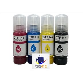 Replacement DTF Ink for DTF Film, Sediment-Free DTF Transfer Ink Refill for Printers ET-2400 ET-2800 ET-2803 ET-2850 ET-4800 ET-4700 (70ml x 4, CMYK) New Sealed