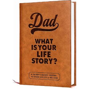 Gifts for Dad from Daughter, Son - Personalized Father's Day Gifts for dad, Husband, Men - Dads Birthday Gift Ideas, Birthday gifts for dads - Dad Story Book to Fill Out, Dads Guided Journal Life Story