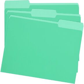 18 Pack Purple File Folders 8.5 x 11 Inch,1/3 Cut Tab File Folders Letter Size,Office Folders for Document