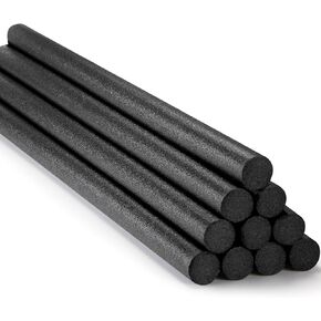 Kathfly 10 PCS Solid Pool Noodles 1.5 × 35 بوصة من الرغوة المعكرونة أنبوب مستديرة لمشاريع السباحة العائمة (أسود)