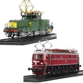 HO Locomotive Model for 1940 E1912 Finished Train Track Model Collection No Assembly Required Train Decoration Gift for Adult（Red+Green）