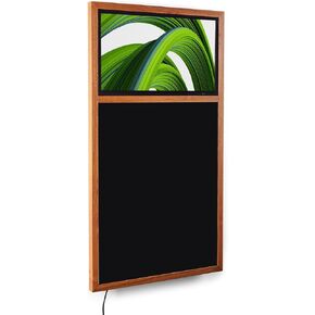 شاشات 27 "لوحة الكتابة ، إضاءة LED ، شاشة LCD ، حائط جدار - حبة الخشب فو (Dgledcbd27)