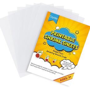 Csyidio 20 Pieces Printable Shrink Plastic Sheets, Shrink Films Papers for Mother's Day, Thanksgiving, Christmas Presents, Kids Creative Craft Projects, 11.6 x 8.2 inches