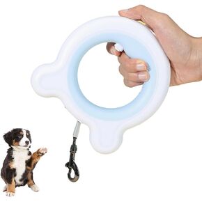 Retractable Dog Leash,10FT Strong Nylon Rope,One-Button Brake,Hands-Free & Hand-Held Design, Dog Leash for Up to 60lbs Medium Dogs, Small Dogs & Puppies(Blue)
