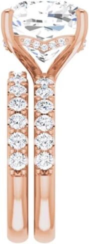 وسادة قطع الخاتم Moissanite مجموعة VVS1 Solitaire سوليتير الهداف الذكرى الذكرى السنوية مجموعة هدية مصنوعة يدويا لها ، 925 الفضة/10K/14K/18K الذهب in Saudi Arabia