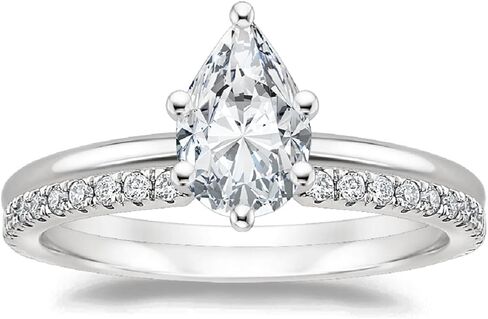 2-4CT Pear Cut Colorless Moissanite Bridal Ring Wedding Set Gold Silver Solitaire Engagement Anniversary Promise Gifts for Her in Saudi Arabia