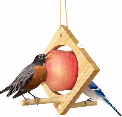 Bird Feeders for Outdoors, Wooden Hanging Bird Feeder Wild Birds, Balcony Decor Handmade Backyard Decor Nature in Saudi Arabia