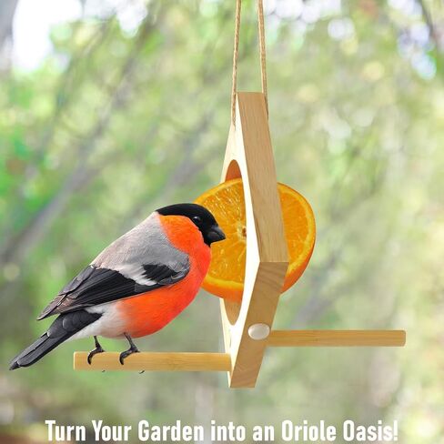 Bird Feeders for Outdoors, Wooden Hanging Bird Feeder Wild Birds, Balcony Decor Handmade Backyard Decor Nature in Saudi Arabia