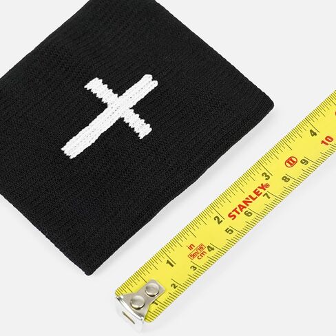 Faith Cross White Drip Wristbands (Pair) in Kuwait